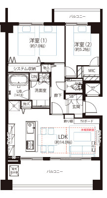 プラウド浜田山の間取り