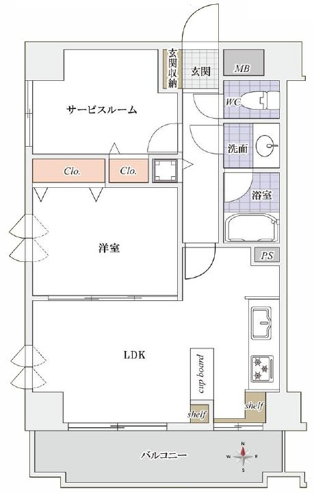ダイアパレス亀戸・立花の間取り|南西角部屋につきまして日当たり・通風良好。新規リノベーションマンション。安心のアフターサービス保証付きですのでご購入後も安心して暮らせます。
