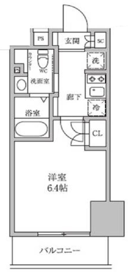レジディア蒲田Ⅳの間取り|間取り