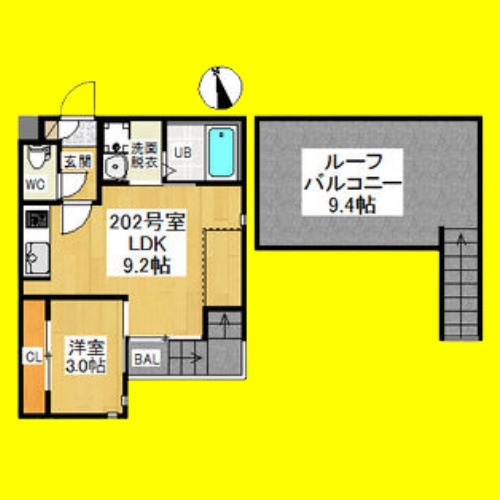 GRANDTIC CREART(グランティッククレアート)　名古屋市賃貸　仲介手数料無料の間取り