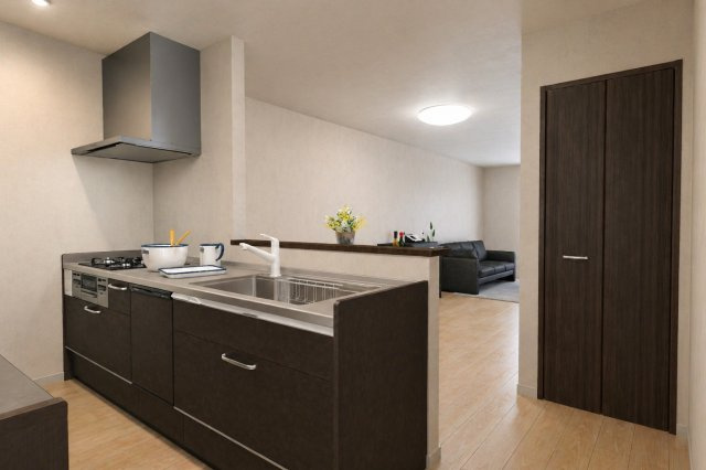 城西町の完成予想図|―キッチンパース― 新築参考プラン/建物価格2300万円、建物面積97.61m2