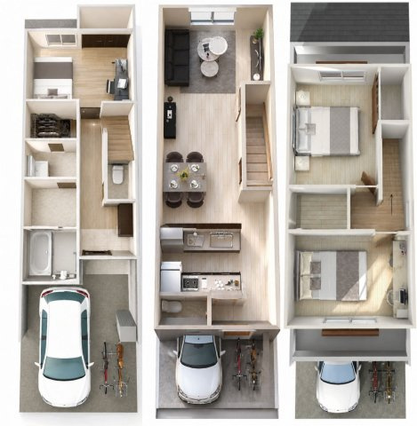 城西町の参考プラン|新築参考プラン/建物価格2300万円、建物面積97.61m2（イメージパース）
