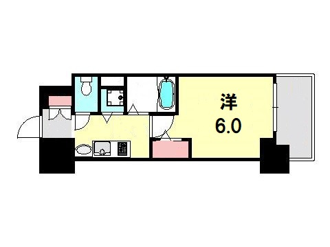 プレサンス三宮ルミネスの間取り