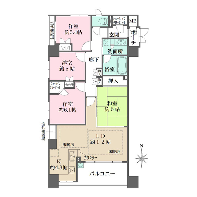 リーデンススクエア松屋町の間取り