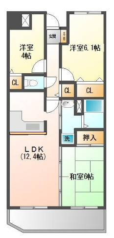 サンワプラザ須磨山の手の間取り