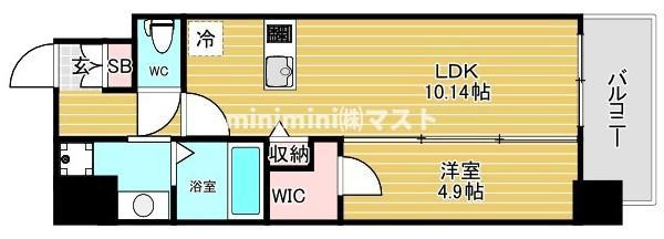 Alivis桜川の間取り