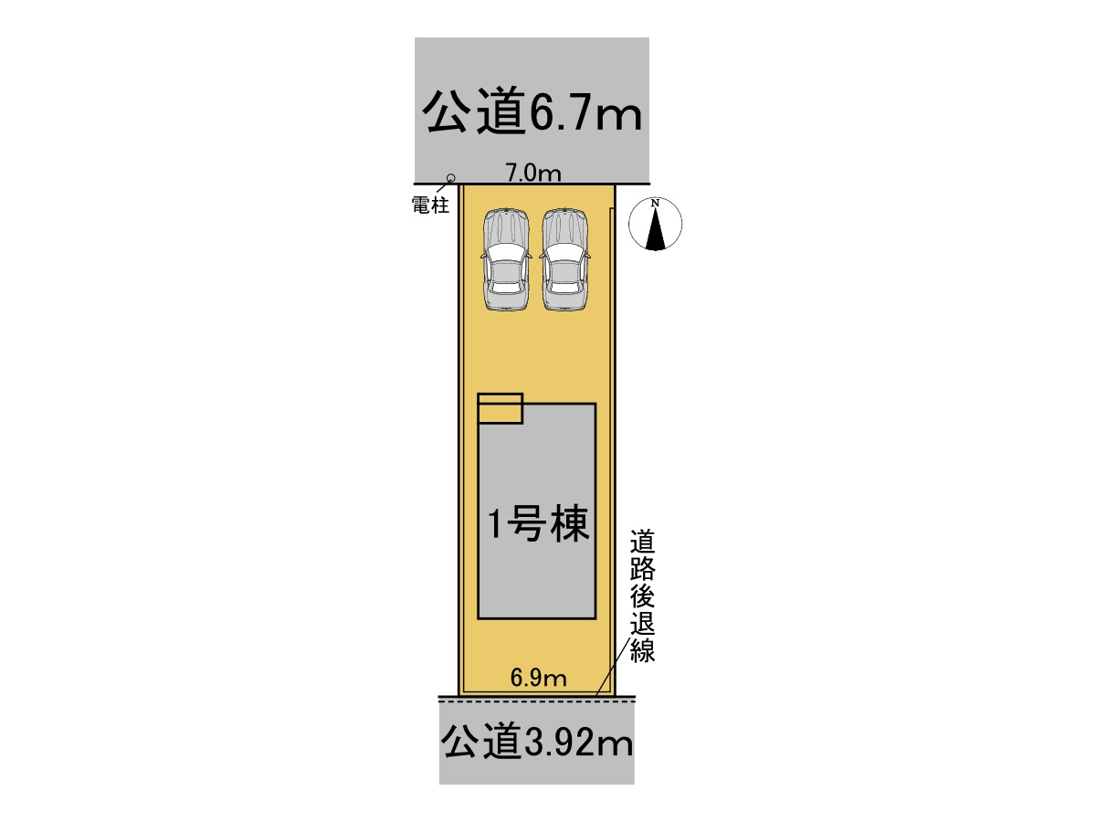 【商談中】クワイエ　大垣市昼飯町第12　全1区画分譲の区画図|■区画図
■YAMADA電機の　ヤマダ不動産　株式会社リライフ　
いつでもお問合わせ下さい。