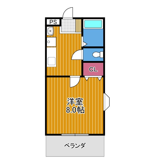 サンハイツ開の間取り