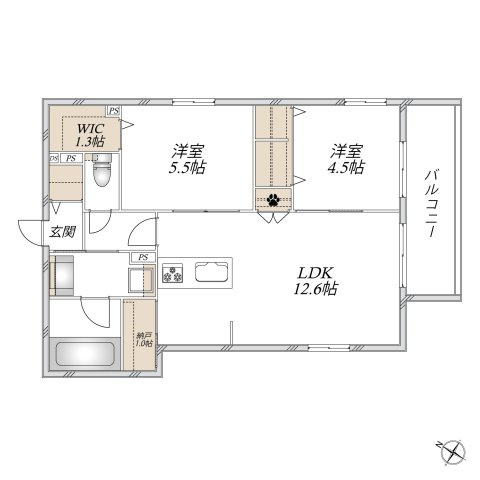 ルミエール西横浜の間取り