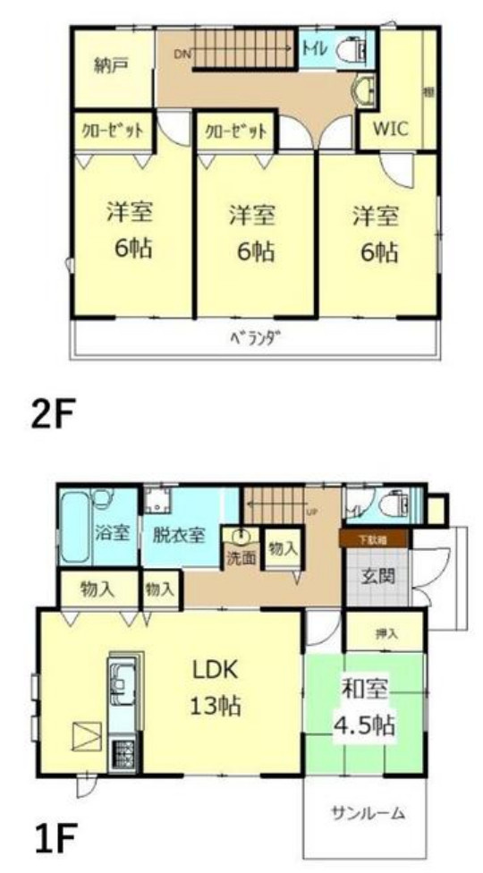 伊勢崎市長沼町の間取り|間取図
