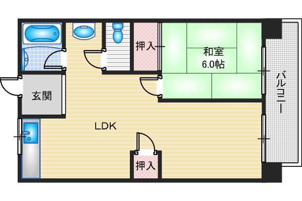 ハイツ米屋の間取り