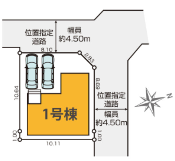 静岡市葵区羽鳥3期　全1棟の区画図