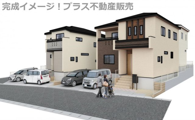 【外観】 | 大野城市乙金東3丁目　3号棟（全3棟）【仲介手数料無料・0円】 | 現地写真。同じ物件を見るなら、プラス不動産販売にお任せ下さい。