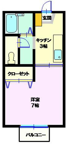 セジュール佐貫の間取り