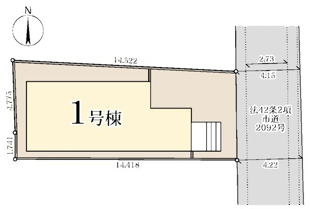 市川市曽谷２丁目の区画図