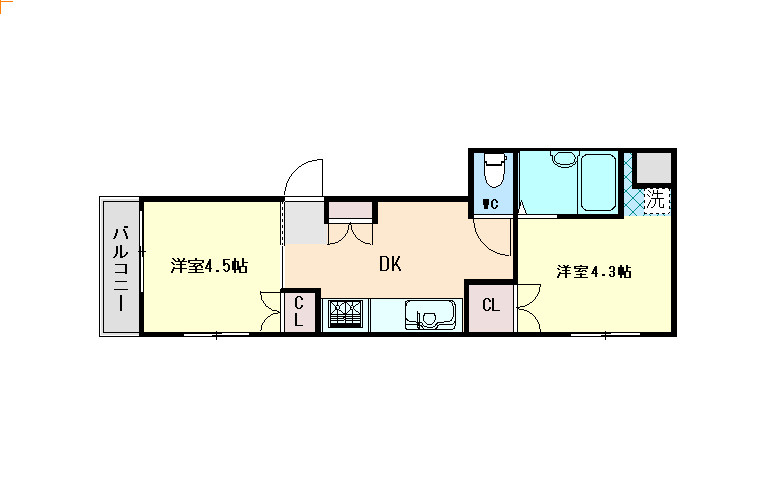 中野マンションの間取り