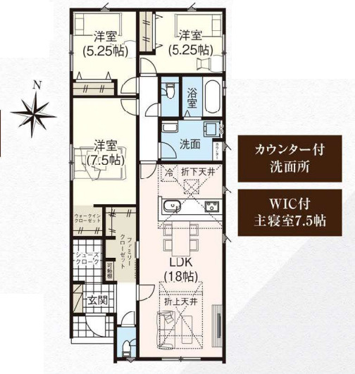 GRAFARE高崎市石原町3期の間取り
