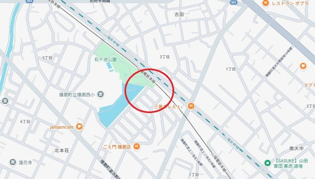 加古郡播磨町北本荘１丁目　　　山陽電鉄「播磨町駅」徒歩12分の地図