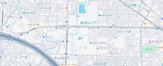 池田市荘園　新築一戸建ての地図