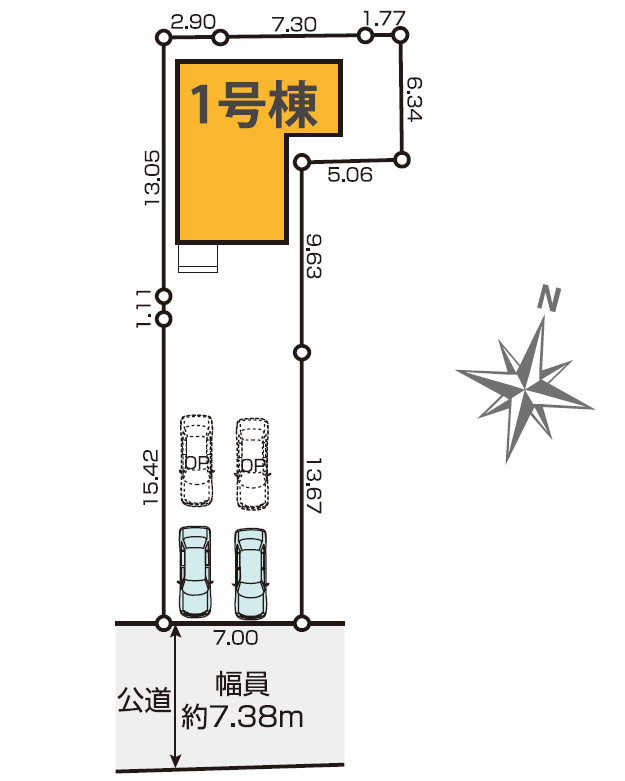 静岡市葵区田町5期　全1棟の区画図