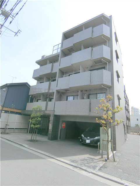 ルーブル東蒲田伍番館の外観|外観タイル張り　RC鉄筋コンクリート造地上6階建て1K~2DK総戸数59戸の分譲賃貸マンション　防犯カメラTVモニター付オートロック宅配BOXゴミ捨て場駐車場バイク置き場駐輪場