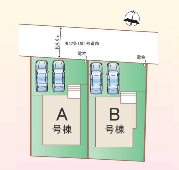 【区画図】 | 福岡市城南区樋井川5丁目　A号棟（全2棟）【仲介手数料無料・0円】 | 区画図です。A号棟