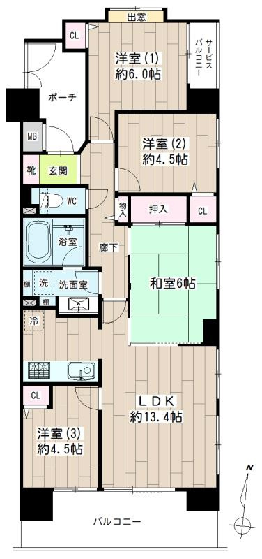 ナイスアーバン大島の間取り