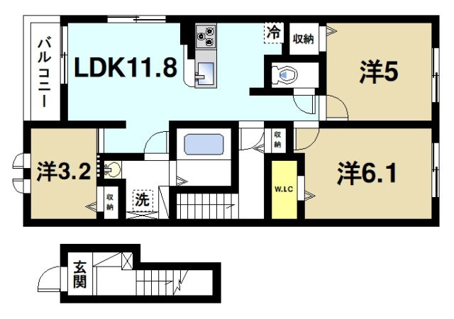 レジデンス　マドカの間取り