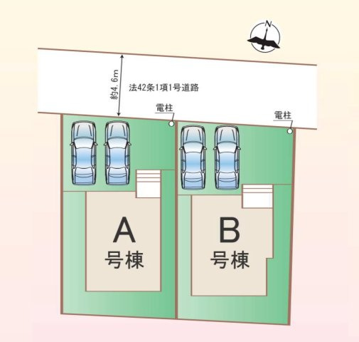 【区画図】 | 福岡市城南区樋井川5丁目　B号棟（全2棟）【仲介手数料無料・0円】 | 区画図です。B号棟