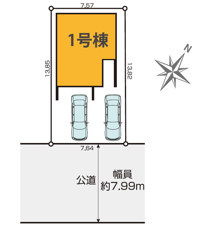静岡市葵区城東町2期　全1棟の区画図