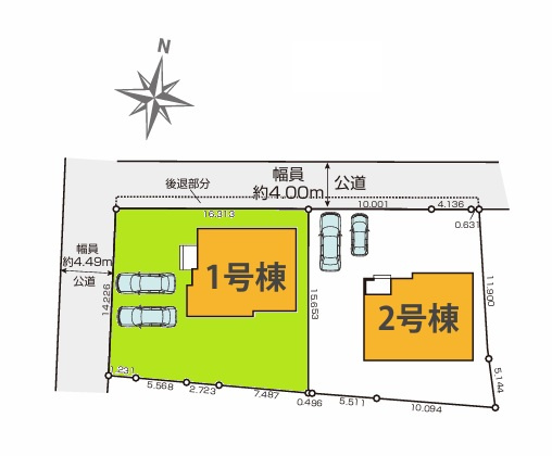 TERRACE　日立市諏訪町　1期 　1の前面道路含む現地写真|3台並列駐車可能です。気になる他の物件と合わせての現地ご案内も可能です。HPから、またお電話でも、お気軽にお問い合わせください。