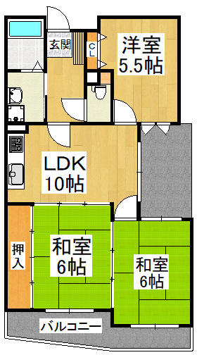 【間取り】 | ライオンズマンション千代田柳風台