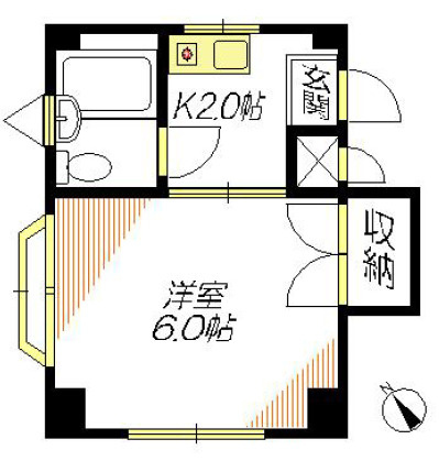 ＣＳフラットの間取り|★角部屋2面採光★