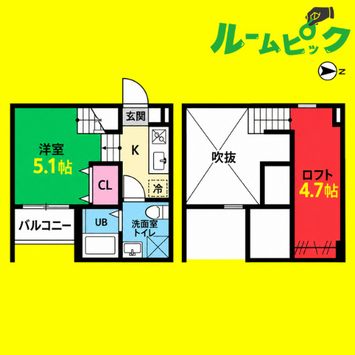 コンソラージュ岩戸(コンソラージュイワト)　名古屋市賃貸　仲介手数料無料の間取り