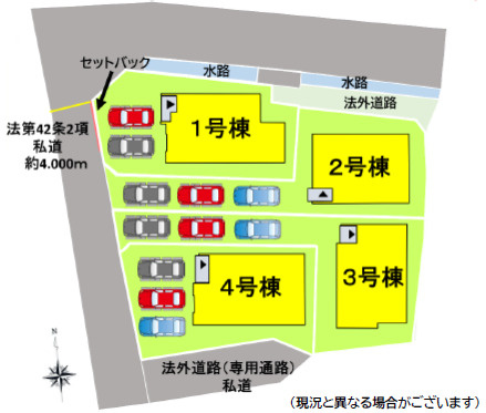 仲介手〇料不要　よかタウンFor.M_Iseries東区下江津1丁目１期【画図小・湖東中】の区画図