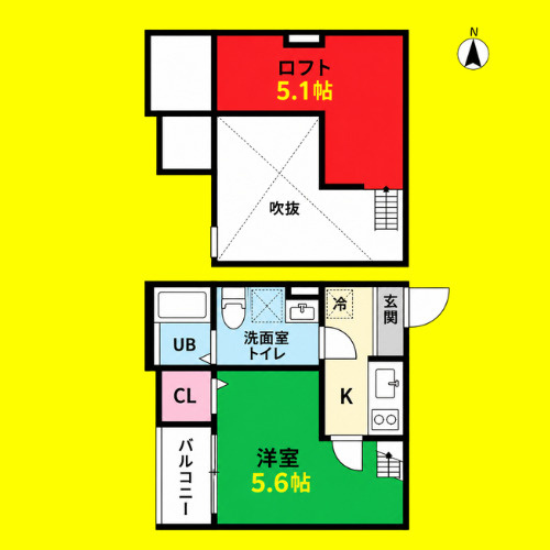 インフィニティーエル　名古屋市賃貸　仲介手数料無料の間取り