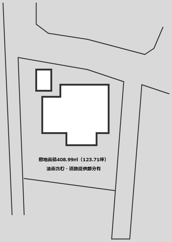 成田市大袋中古戸建の区画図