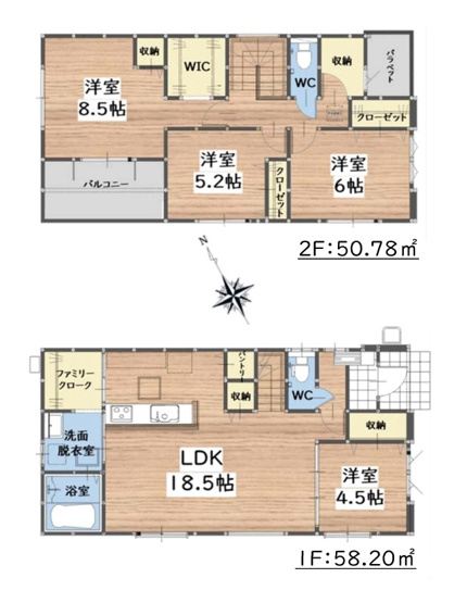 【間取り】 | 福岡市城南区東油山1丁目1期　1号棟（全2棟）【仲介手数料無料・0円】 | 平日、土日祝日もお好きな日時にご見学可能です。お気軽にお問合せ下さい。