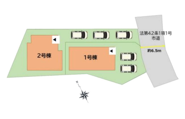 【区画図】 | 福岡市城南区東油山1丁目1期　1号棟（全2棟）【仲介手数料無料・0円】 | 区画図です。1号棟