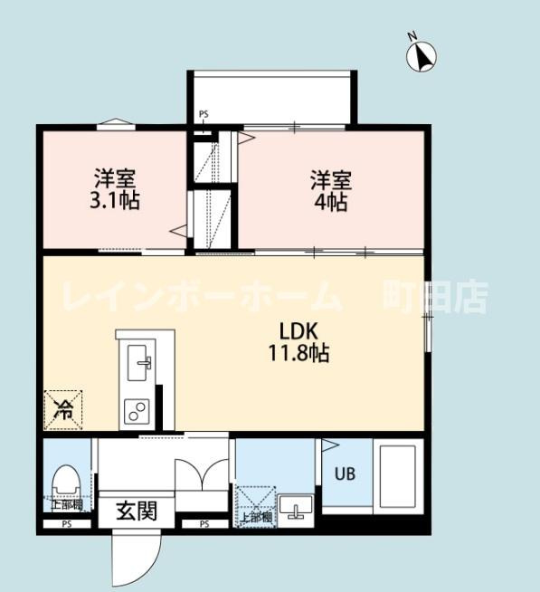 Relier相模原※初期費用分割あと払いサービス利用可能物件の間取り