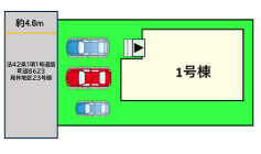 糟屋郡篠栗町尾仲２丁目　１号棟の区画図