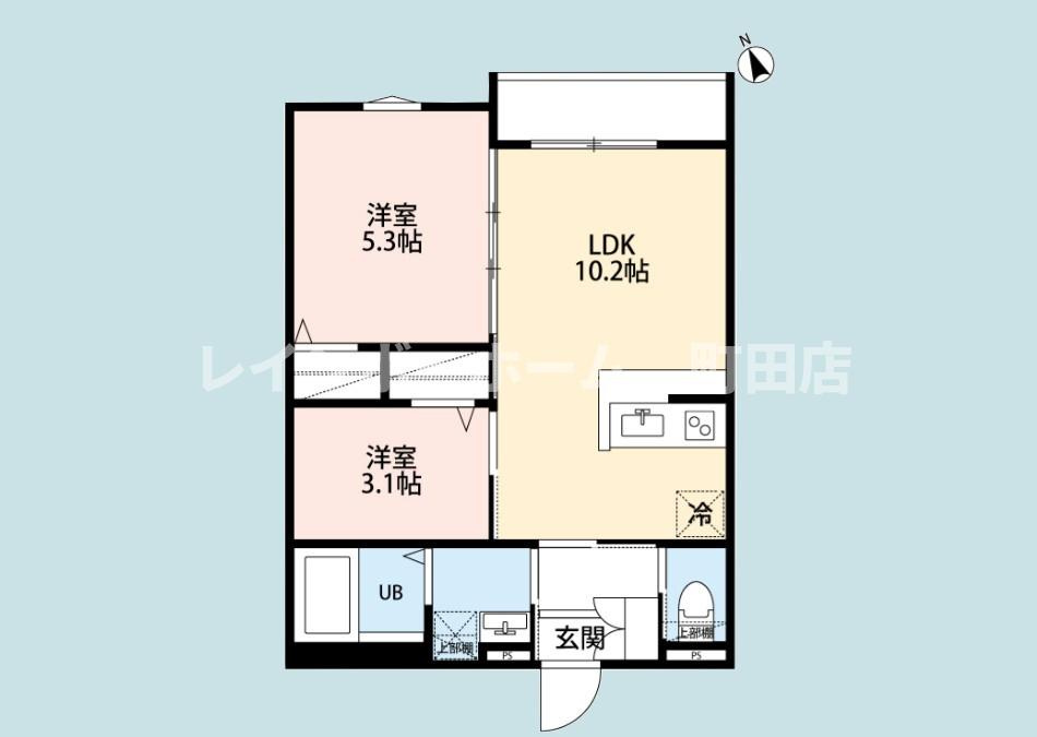 Relier相模原※初期費用分割あと払いサービス利用可能物件の間取り