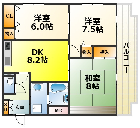 ルナパリスの間取り