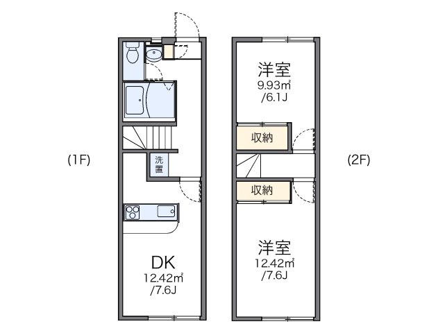 【間取り】 | レオパレスＴｓｕｒｕｈａｒａ　２００１