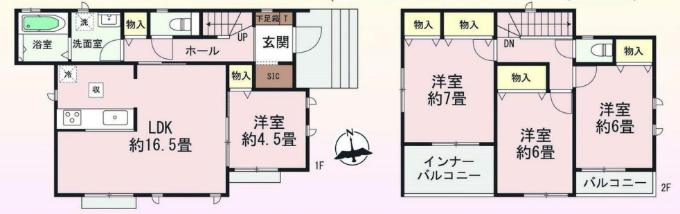 新築戸建　石原町の間取り