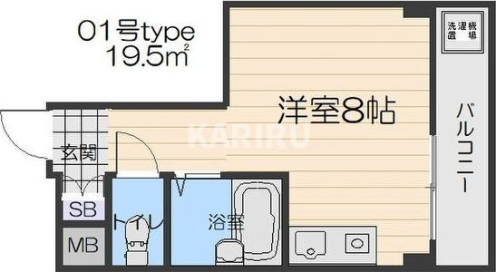 エムロード玉造の間取り