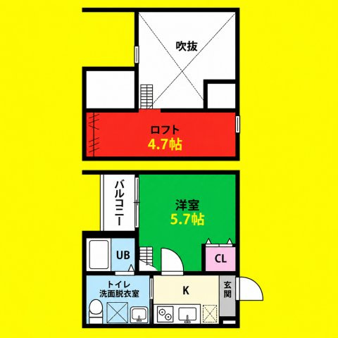 Maison　Far　小本(メゾンファルコモト　名古屋市賃貸　仲介手数料無料の間取り