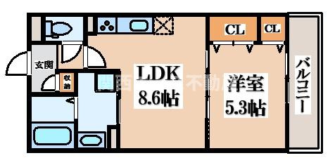 【間取り】 | ピレーネ北条Ⅴ