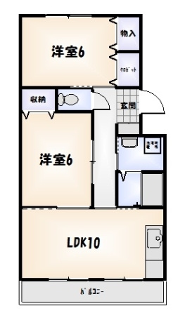 【間取り】 | ガーデンヒルズ昭和町I