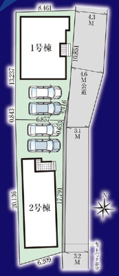 【区画図】 | 南城市玉城親慶原（全2棟） | 区画図♪